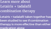 Learn more about Letairis + tadalafil combination therapy